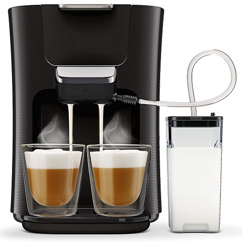 Philips Senseo Kaffeepadmaschine mit Milchaufschäumer HD6570 60