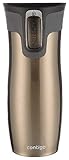 Contigo Thermobecher West Loop Autoseal, Edelstahl Isolierbecher, Reisebecher, Kaffebecher To Go, auslaufsicher, 100% dicht, hält bis zu 5h heiß/12h kalt, 470 ml, BPA frei, Latte