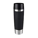 Emsa 515615 Travel Mug Standard-Design Grande, Thermobecher, 500ml, hält 6h heiß/ 12h kalt, Schwarz