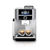 Siemens EQ.9 plus connect s500 Kaffeevollautomat TI9555X1DE, automatische Reinigung, Personalisierung, extra leise, 1.500 Watt, edelstahl