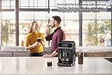 Philips 2200 Serie EP2220/10  Kaffeevollautomat, 2 Kaffeespezialitäten, Schwarz/Schwarz-gebürstet