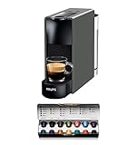 Krups Nespresso XN110B Essenza Mini Kaffeekapselmaschine, 1260 Watt, grau, 0,7 Liter