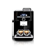 Siemens EQ.9 s300 Kaffeevollautomat TI923509DE, automatische Reinigung, Personalisierung, extra leise, 1.500 Watt, hochglanz schwarz, edelstahl