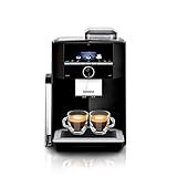 Siemens EQ.9 s300 Kaffeevollautomat TI923509DE, automatische Reinigung, Personalisierung, extra leise, 1.500 Watt, hochglanz schwarz, edelstahl