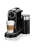 De'Longhi Nespresso Citiz EN267.BAE Kaffemaschine, Hochdruckpumpe und ideale Wärmeregelung mit Aeroccino (Milchaufschäumer), Energiesparfunktion, Schwarz