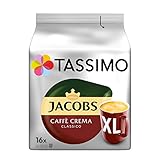 Tassimo Kapseln Jacobs Caffè Crema Classico XL, 80 Kaffeekapseln, 5er Pack, 5 x 16 Getränke