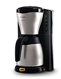 Philips HD7546/20 Gaia Filter-Kaffeemaschine mit Thermo-Kanne, schwarz/metall