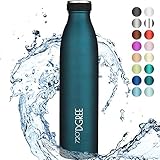 720°DGREE Edelstahl Trinkflasche 'milkyBottle' - 750ml, 1L - BPA-Frei, Auslaufsicher, Kohlensäure geeignet - Thermosflasche für Sprudel, Sport, Uni, Schule, Fitness, Outdoor, Camping