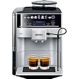 Siemens EQ.6 plus s300 Kaffeevollautomat TE653501DE, Speicherung Profile, Dampf-Reinigung, Doppeltassen-Funktion, 1.500 Watt, silber