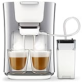 Philips Senseo HD6574/20 Latte Duo Kaffeepadmaschine (2 Kaffee, frische Milch) silber
