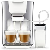 Philips Senseo HD6574/20 Latte Duo Kaffeepadmaschine (2 Kaffee, frische Milch) silber