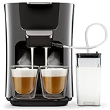Philips Senseo HD6574/50 Latte Duo Kaffeepadmaschine (2 Kaffee, frische Milch) titanium