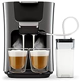 Philips Senseo HD6574/50 Latte Duo Kaffeepadmaschine (2 Kaffee, frische Milch) titanium