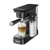 Princess Espressomaschine mit Milchbehälter, 20 Bar Pumpe, 0,8 L Wassertank, Gleichzeitige Zubereitung von 2 Tassen, Abnehmbare Tropfschale, Automatische Abschaltung, 01.249422.01.001