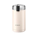 Bosch Kaffeemühle TSM6A017C, Edelstahl-Schlagmesser, Sicherheitsfunktion, 180 W, 75g Bohnenbehälter, elektrisch, creme