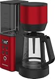 GRUNDIG - KM 8440 Filter-Kaffeemaschine - 1,25 Liter Kapazität für 12 Tassen - 1000 Watt Leistung Timer-Programm Warmhaltefunktion Tropfschutz-System - Robustes Design - Rot