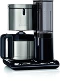 Bosch Filterkaffeemaschine Styline TKA8A683, Aroma Sensor, Edelstahl-Thermokanne 1,1 L, für 8-12 Tassen, Abschaltautomatik, Entkalkungssystem, Tropfstopp, abnehmbarer Wassertank (1 L), 1100 W, schwarz