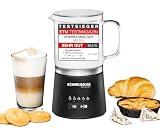 ROMMELSBACHER Milchaufschäumer MS 625, elektrisch, 500 ml zum Verrühren, Glaskanne, 250 ml zum Schäumen, 5 Programme, heiß & kalt schäumen oder verrühren