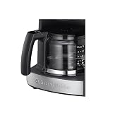 Russell Hobbs Ersatzglaskanne, Passend für Grind & Brew 25610-56 | Kaffeekanne aus Glas für Filterkaffeemaschine 700372, Scharnierdeckel für bis zu 10 Tassen, 1,25 L mit Füllmengenmarkierung